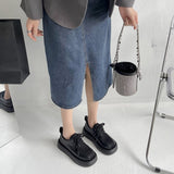 ストライプライン厚底スニーカー