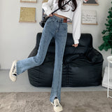 ハイウエストタグフレアデニム