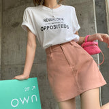 インナーパンツ付きカラーデニムスカート