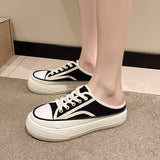 バイカラーキャンバススニーカーサンダル