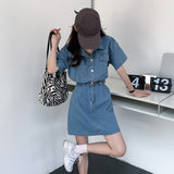 セットアップ風デニムワンピース