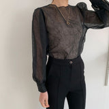 しわ加工デザイントップス