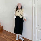 【7色展開】シンプルVネックベスト