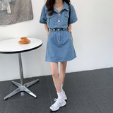 セットアップ風デニムワンピース