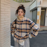 イエローチェックシャギーポロトップス