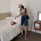 ボーダーニットタンクトップ