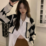 アーガイルカーディガン/ボレロ