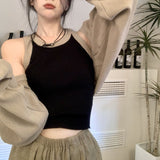 配色タンクトップ+ボレロ