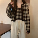 ギンガムチェックカーディガンセット