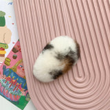 ふわふわリアルファーヘアクリップ