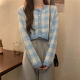 ギンガムチェックカーディガンセット