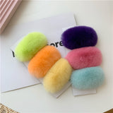 ふわふわリアルファーヘアクリップ