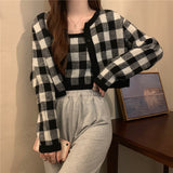 ギンガムチェックカーディガンセット