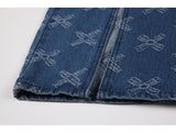ジャガードデニムビスチェセット