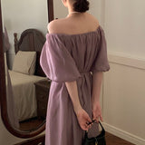 オフショルダーワンピース