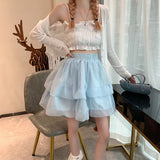 オーガンジーフレアスカート