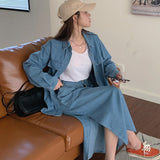 デニムシャツセットアップ