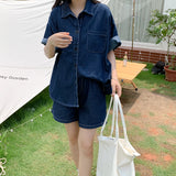 ハーフデニムシャツセットアップ