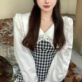 モノトーンチェックワンピース