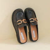 チェーンベルトミュールローファー