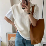 ポロカラーニットベスト