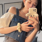 オフショルレイヤードデニムトップス