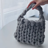【8色展開】もこもこ手編みハンドバッグ