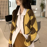 アーガイルカーディガン/ボレロ