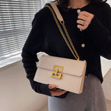 レトロダブルチェーンショルダーバッグ