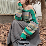 マルチボーダーショートニット