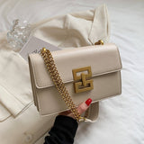 レトロダブルチェーンショルダーバッグ