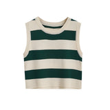 ボーダーショートニット