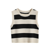 ボーダーショートニット