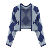 アーガイルカーディガン/ボレロ