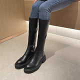 ローヒール軽量ロングブーツ