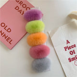 ふわふわリアルファーヘアクリップ