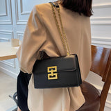 レトロダブルチェーンショルダーバッグ