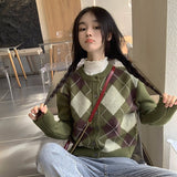 アーガイルカーディガン