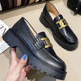 厚底ベルトローファー