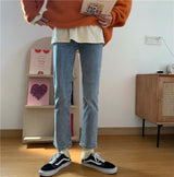 ハイウェストストレートデニム