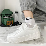 デザインソール厚底ホワイトスニーカー