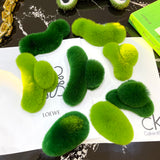 ふわふわリアルファーグリーンヘアクリップ