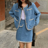 レディウォッシュドデニムセットアップ