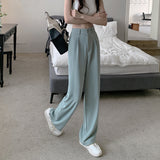 ハイウエストストレートカラーパンツ