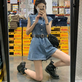 デニムオールインワン