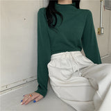 【19色展開】ベーシックハイネックトップス