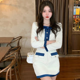 バイカラーツイードジャケットセットアップ