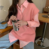 淡色ニットベストセット