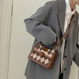 アーガイル柄ショルダーバッグ