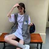 ギンガムチェックジレ